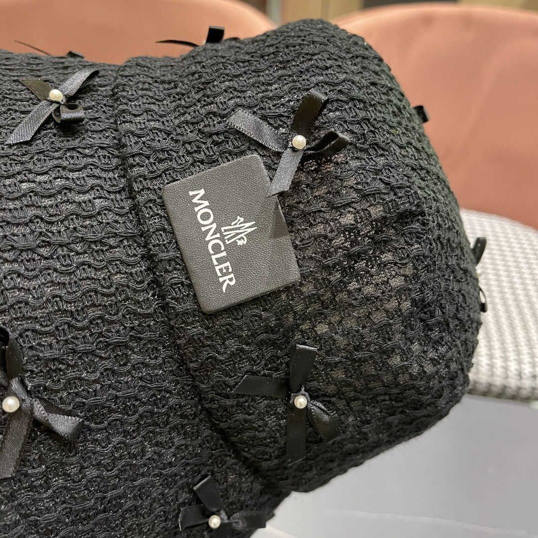  蒙口moncler甜美蝴蝶结薄款渔夫帽子女款2025新款夏季时尚
透气遮阳盆帽防晒帽