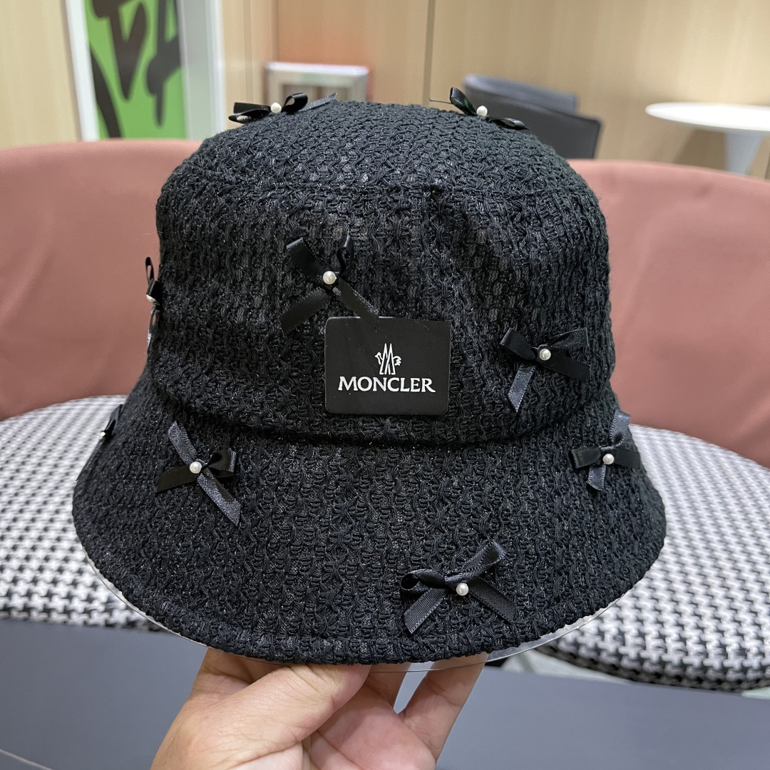  蒙口moncler甜美蝴蝶结薄款渔夫帽子女款2025新款夏季时尚
透气遮阳盆帽防晒帽
