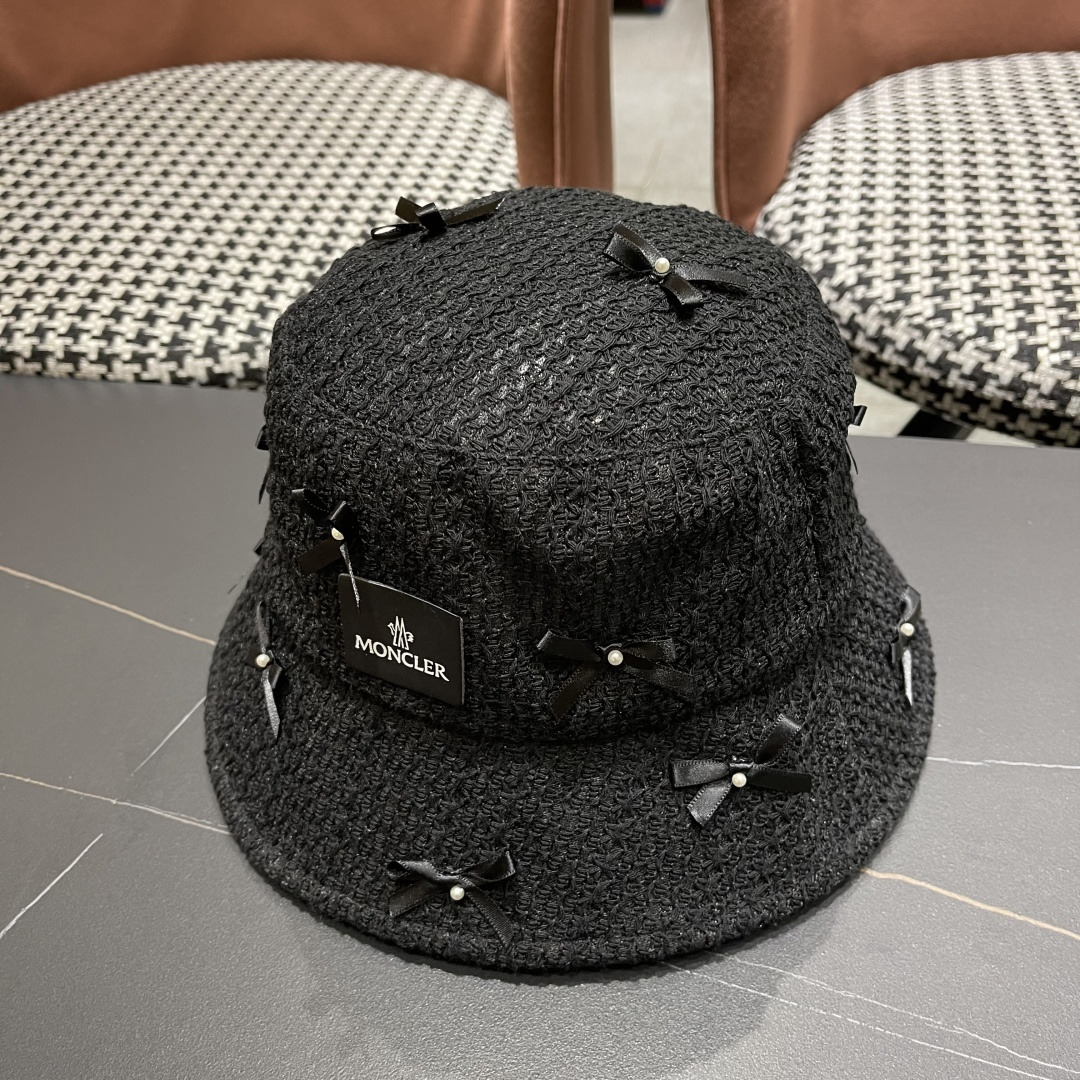  蒙口moncler甜美蝴蝶结薄款渔夫帽子女款2025新款夏季时尚
透气遮阳盆帽防晒帽