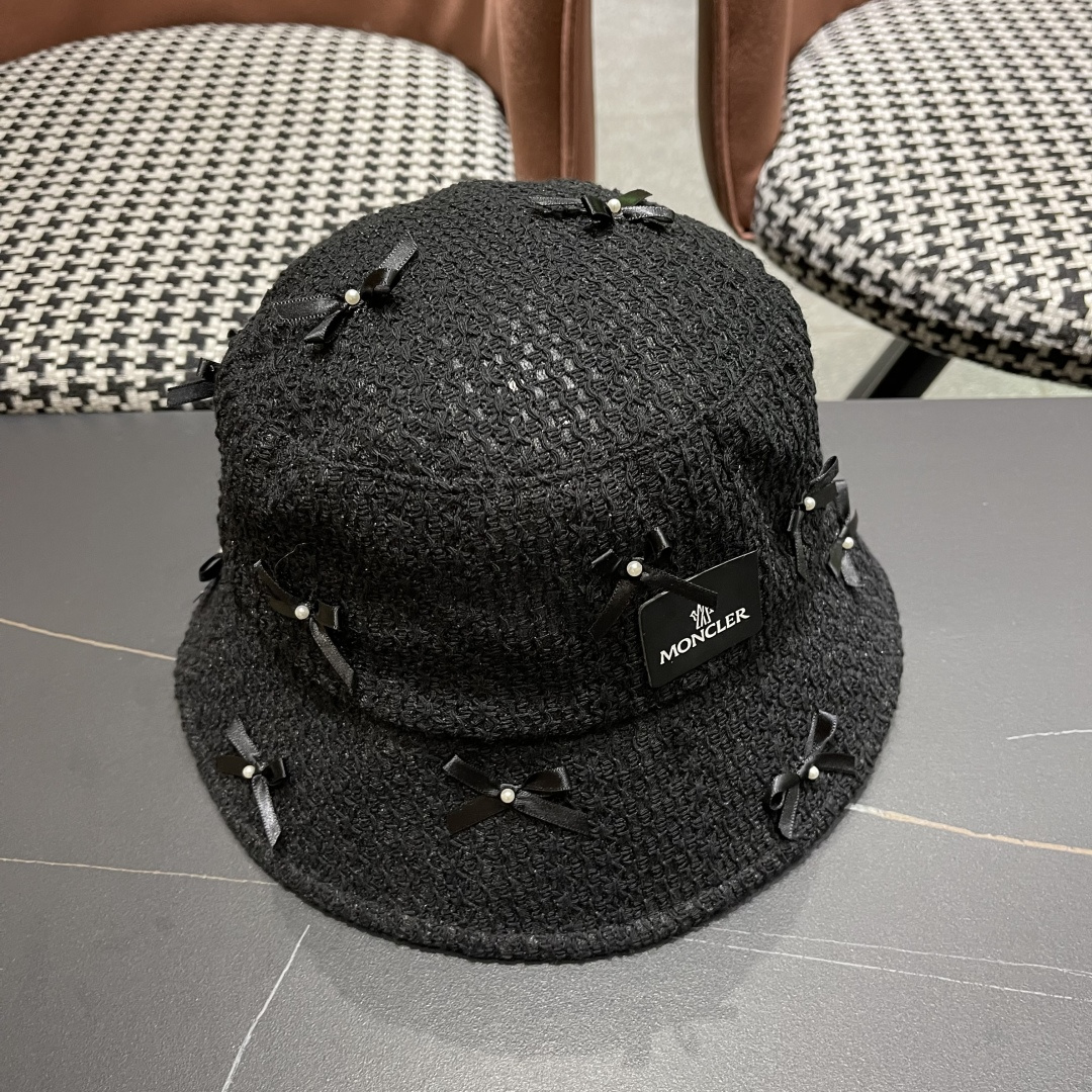  蒙口moncler甜美蝴蝶结薄款渔夫帽子女款2025新款夏季时尚
透气遮阳盆帽防晒帽