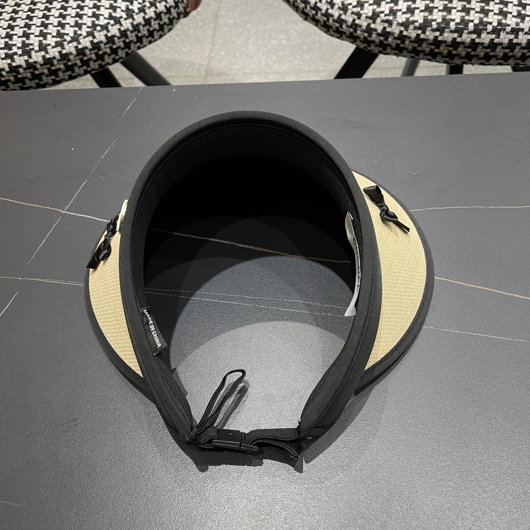  Chanel香奈儿韩系蝴蝶结夏季遮阳空顶帽度假沙滩防晒帽

