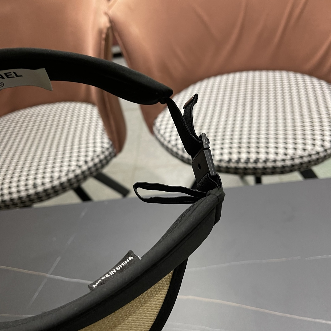  Chanel香奈儿韩系蝴蝶结夏季遮阳空顶帽度假沙滩防晒帽

