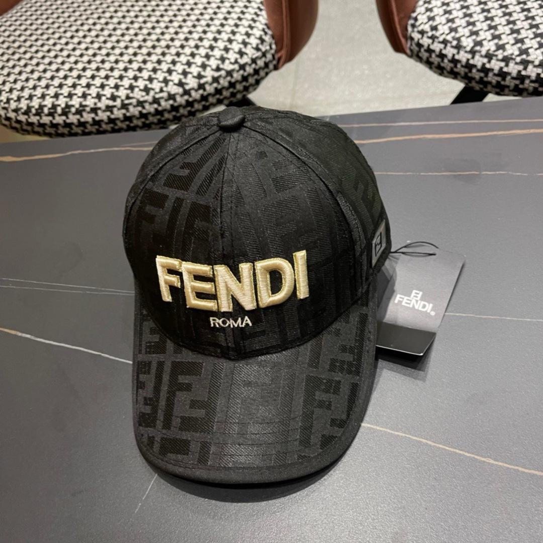  Fendi（芬迪）新款原单棒球帽， 双F提花，专柜常年热卖款，口碑极佳，11开模订制轻盈透气！质量超赞