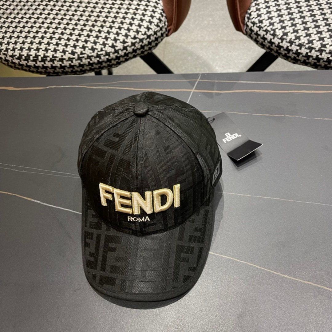  Fendi（芬迪）新款原单棒球帽， 双F提花，专柜常年热卖款，口碑极佳，11开模订制轻盈透气！质量超赞