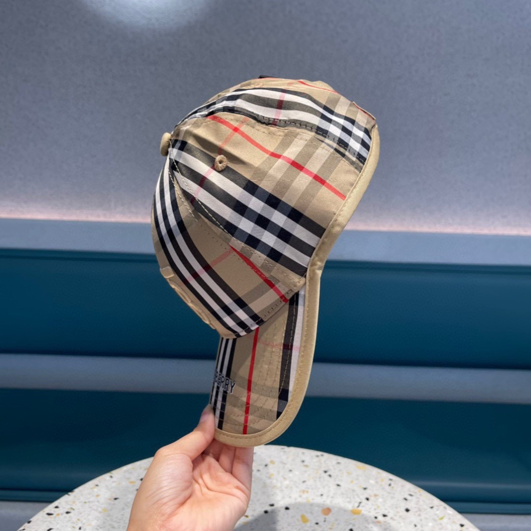 巴宝莉Burberry 官网原单刺绣棒球帽 格纹复古时尚四季搭配单品