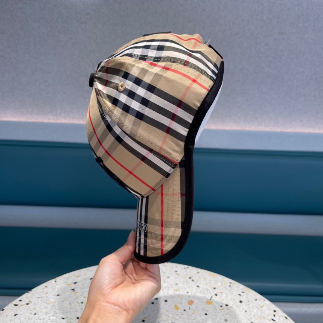 巴宝莉Burberry 官网原单刺绣棒球帽 格纹复古时尚四季搭配单品