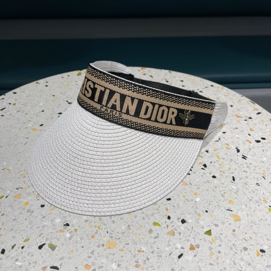  迪奥Dior 原单空顶草帽鸭舌帽，个性大牌范，重工定制，遮阳防晒帽