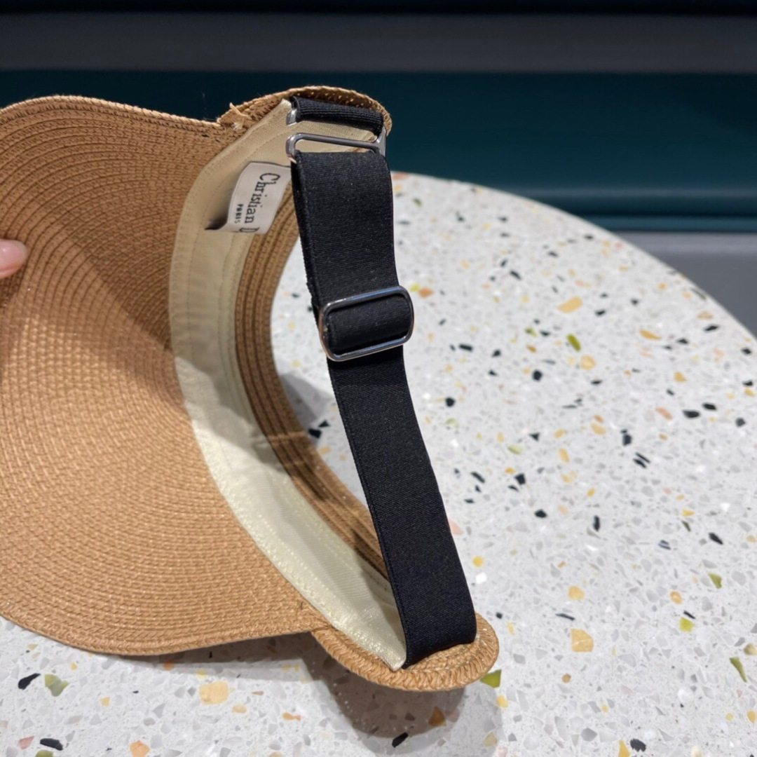  迪奥Dior 原单空顶草帽鸭舌帽，个性大牌范，重工定制，遮阳防晒帽