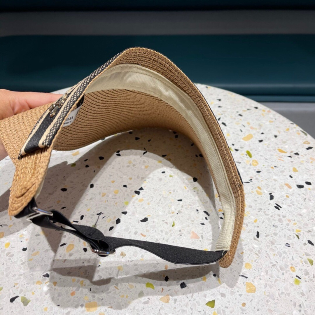  迪奥Dior 原单空顶草帽鸭舌帽，个性大牌范，重工定制，遮阳防晒帽