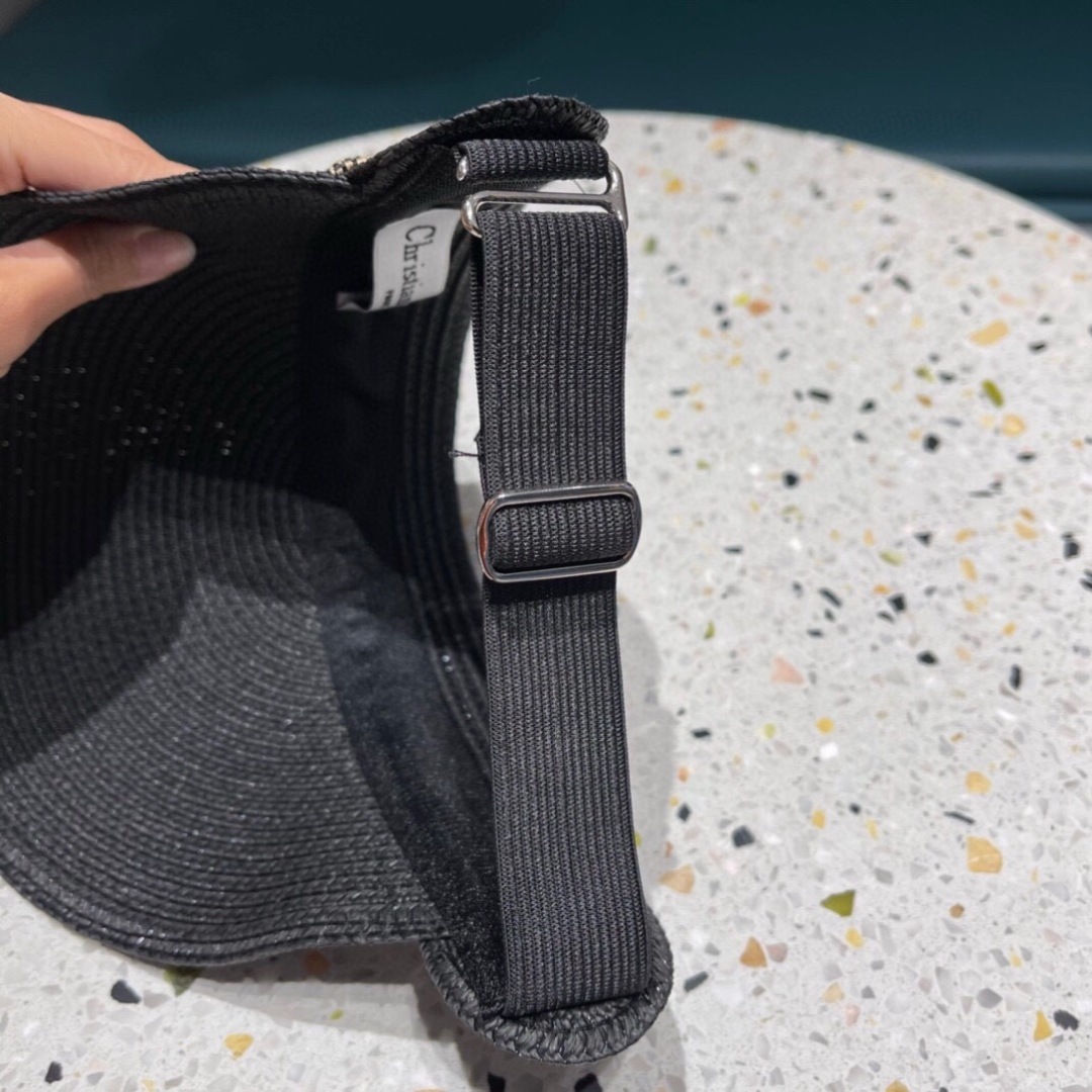  迪奥Dior 原单空顶草帽鸭舌帽，个性大牌范，重工定制，遮阳防晒帽