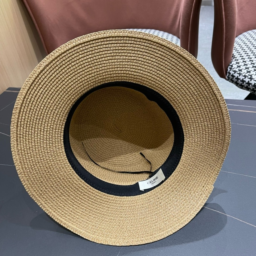 【CELINE赛琳】2025新款大牌简约草帽  夏天海边首选～材质升级手工定制，质感满分