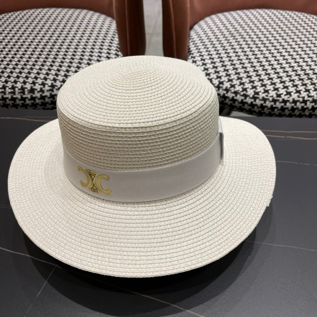 【CELINE赛琳】2025新款大牌简约草帽  夏天海边首选～材质升级手工定制，质感满分