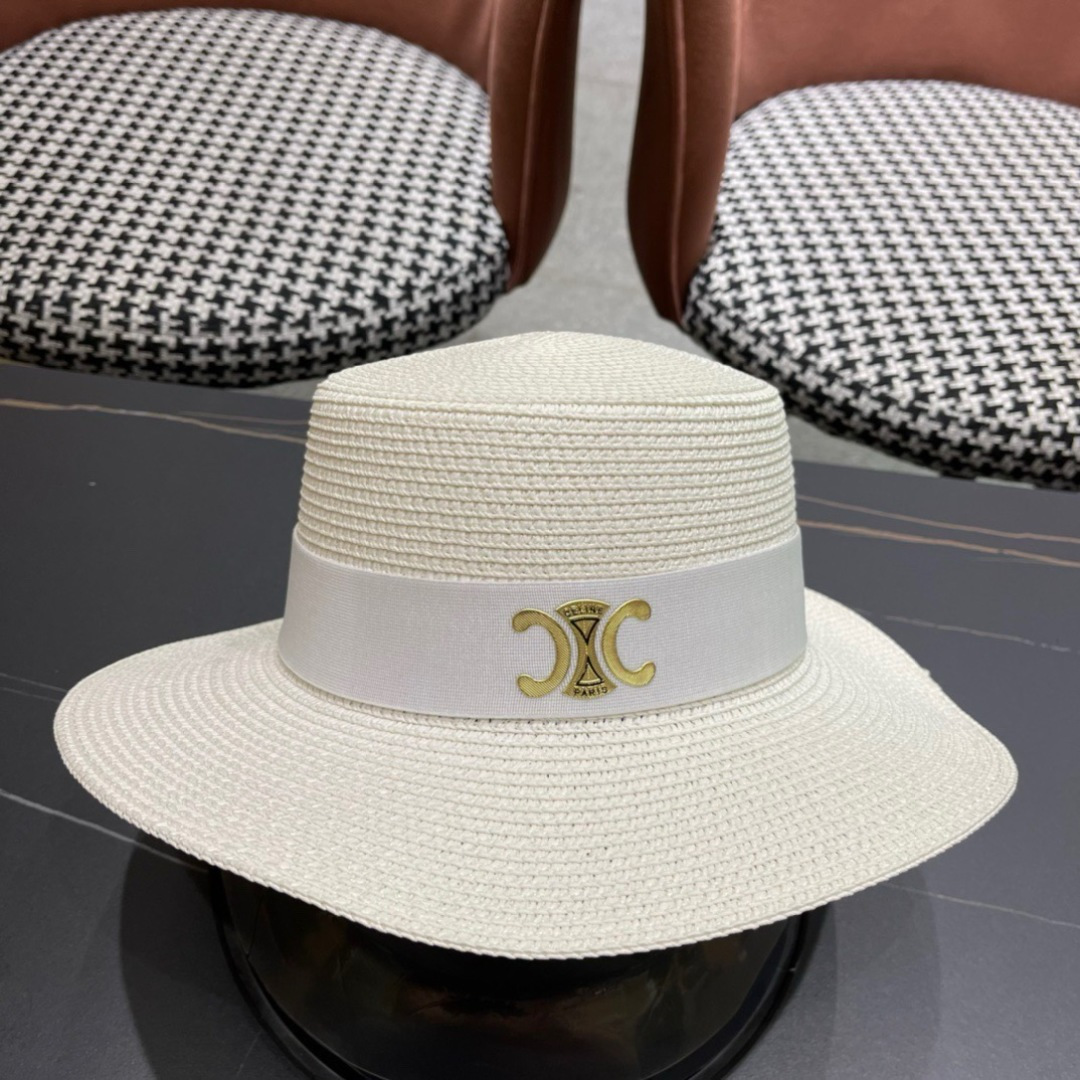 【CELINE赛琳】2025新款大牌简约草帽  夏天海边首选～材质升级手工定制，质感满分