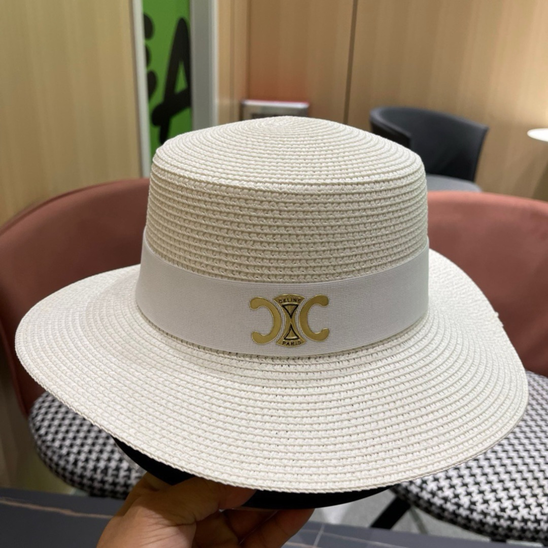 【CELINE赛琳】2025新款大牌简约草帽  夏天海边首选～材质升级手工定制，质感满分