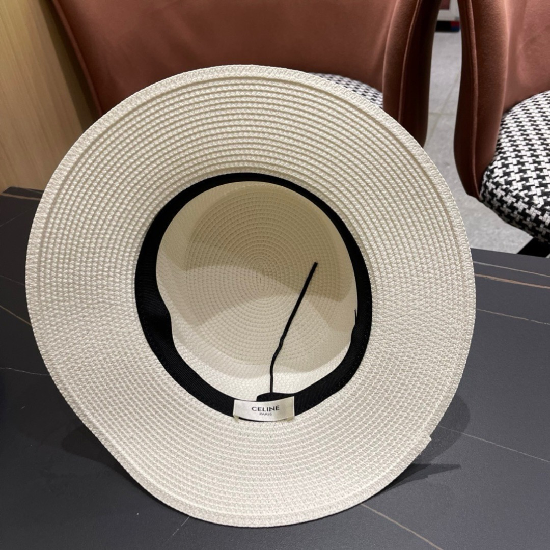 【CELINE赛琳】2025新款大牌简约草帽  夏天海边首选～材质升级手工定制，质感满分