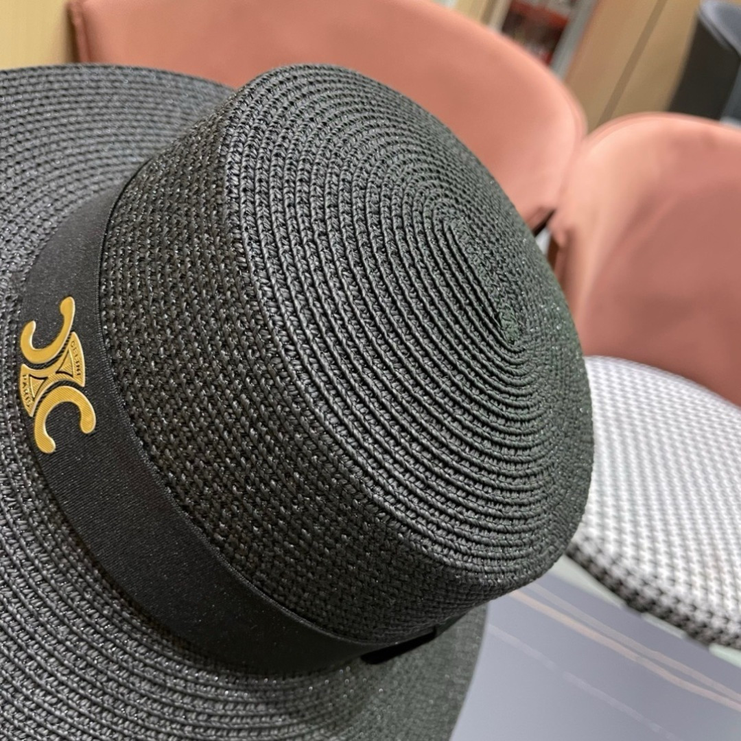 【CELINE赛琳】2025新款大牌简约草帽  夏天海边首选～材质升级手工定制，质感满分