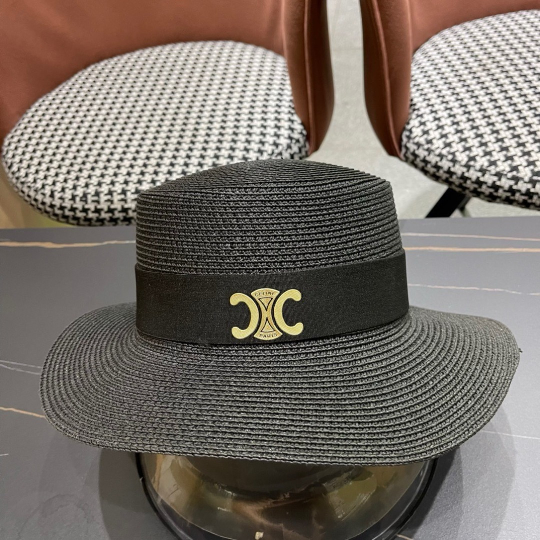 【CELINE赛琳】2025新款大牌简约草帽  夏天海边首选～材质升级手工定制，质感满分