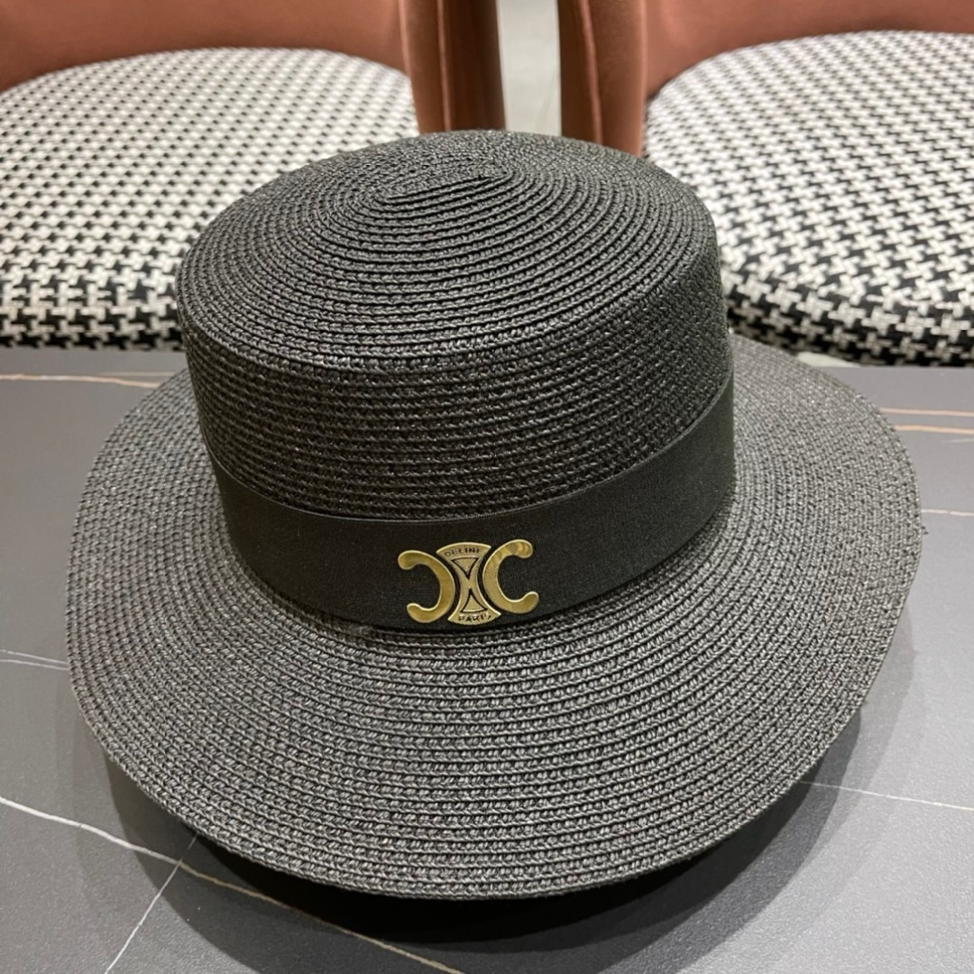 【CELINE赛琳】2025新款大牌简约草帽  夏天海边首选～材质升级手工定制，质感满分