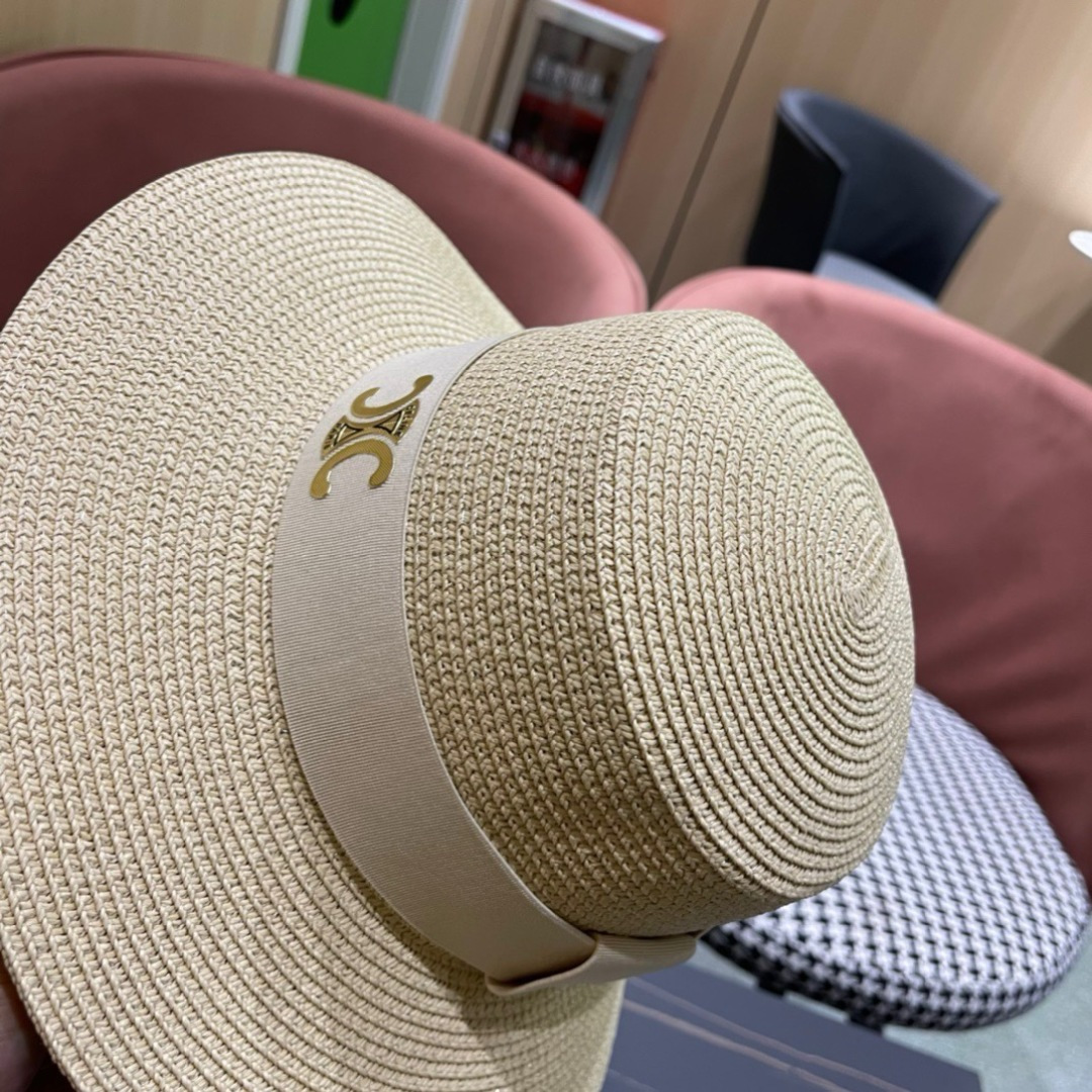 【CELINE赛琳】2025新款大牌简约草帽  夏天海边首选～材质升级手工定制，质感满分