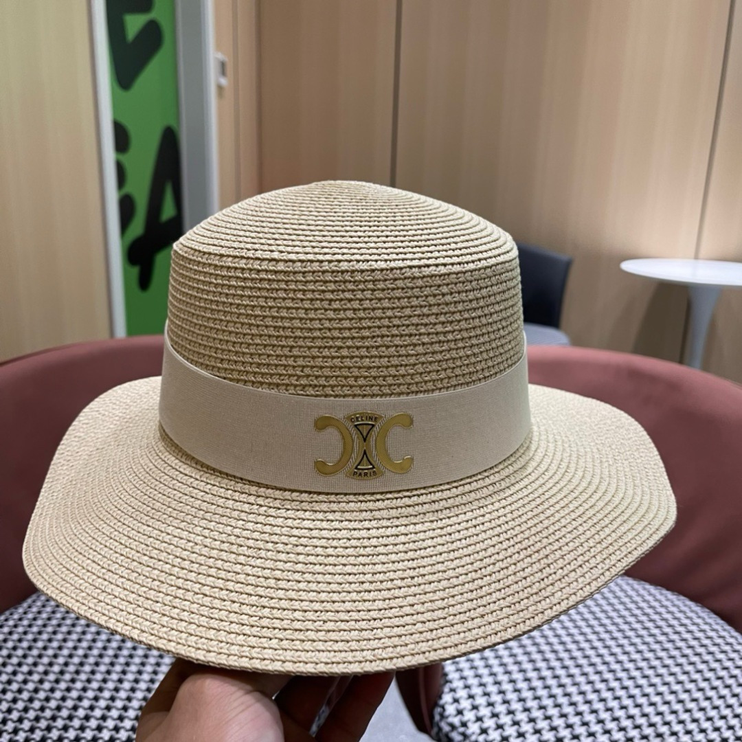 【CELINE赛琳】2025新款大牌简约草帽  夏天海边首选～材质升级手工定制，质感满分