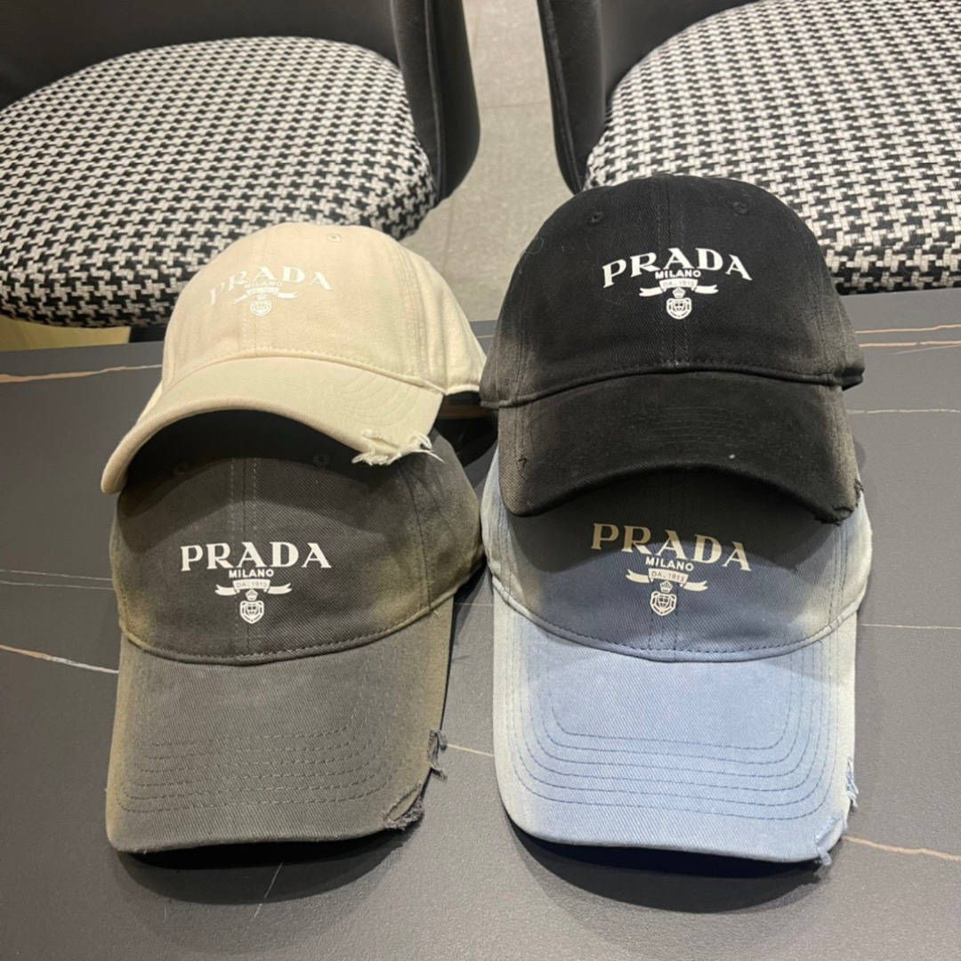 。PRADA 普拉达 2025新品棒球帽 代购版本！时尚潮流，高端做工！非一般的品质，细节看实拍哦