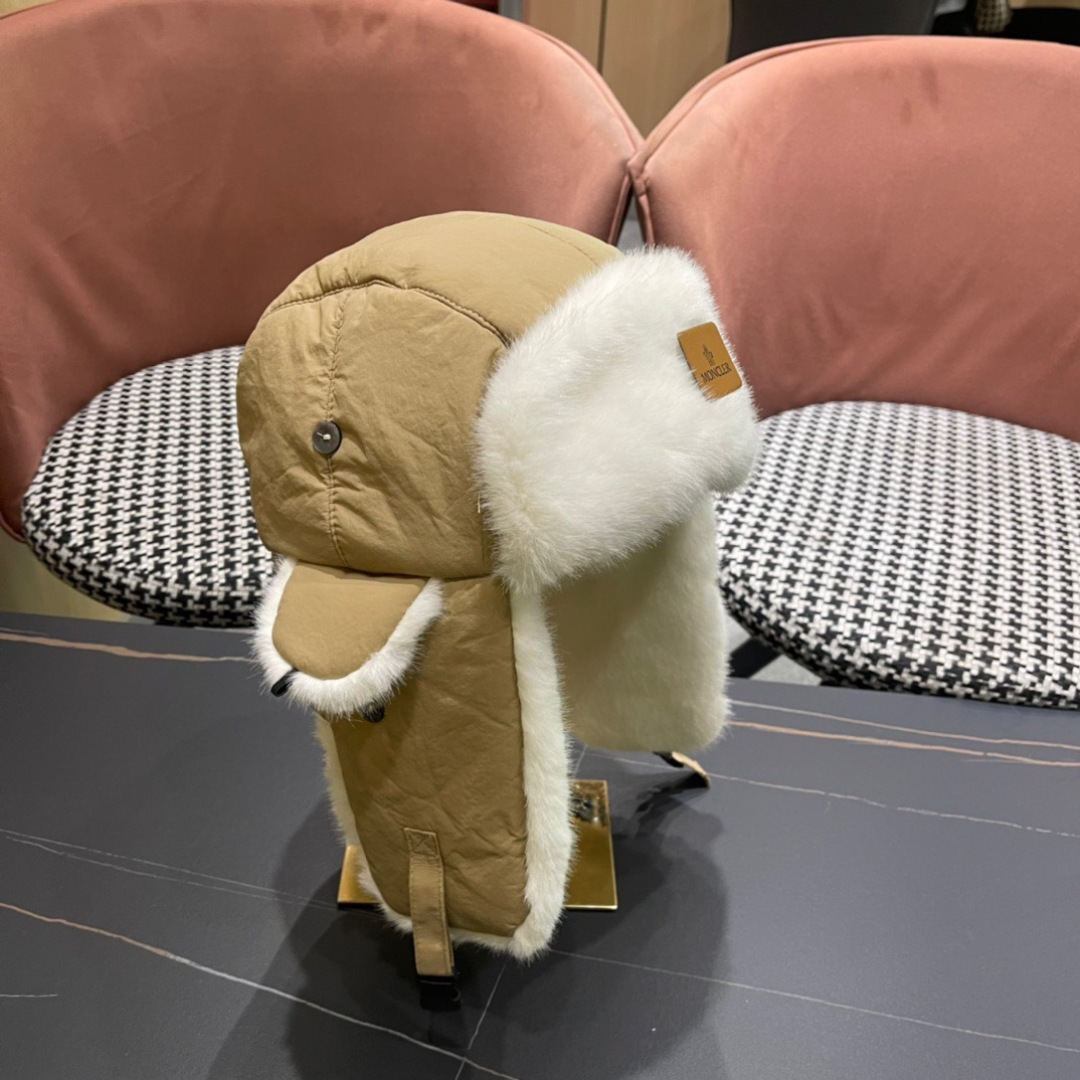  moncler蒙口新款冬加绒保暖护耳雷锋女士棉帽冬天防风寒套头帽子滑雪东北加厚骑行帽