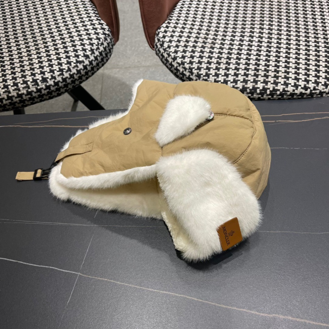  moncler蒙口新款冬加绒保暖护耳雷锋女士棉帽冬天防风寒套头帽子滑雪东北加厚骑行帽