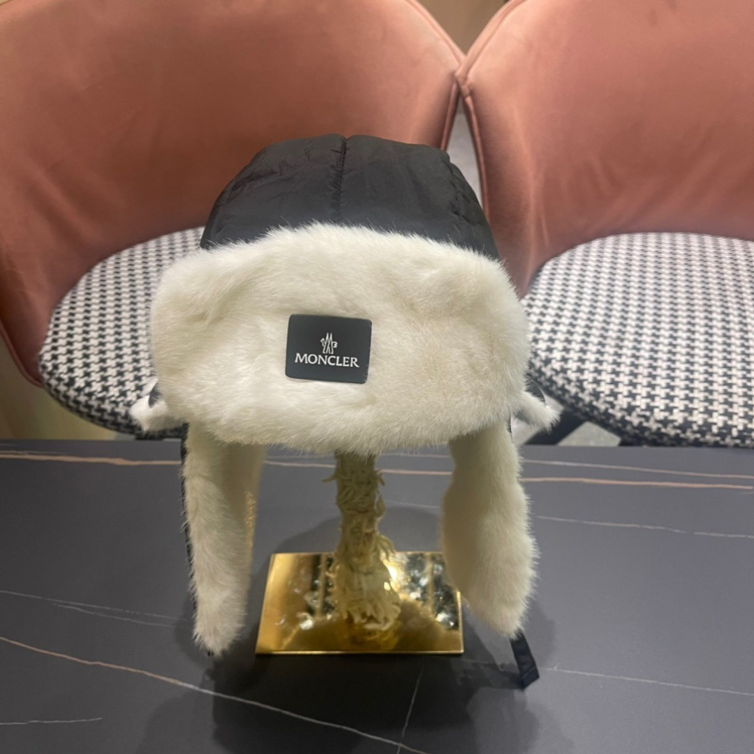  moncler蒙口新款冬加绒保暖护耳雷锋女士棉帽冬天防风寒套头帽子滑雪东北加厚骑行帽