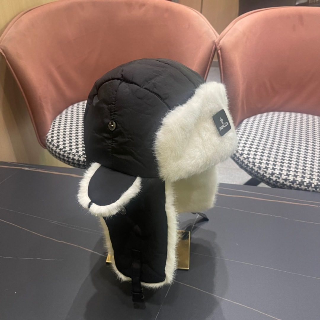  moncler蒙口新款冬加绒保暖护耳雷锋女士棉帽冬天防风寒套头帽子滑雪东北加厚骑行帽