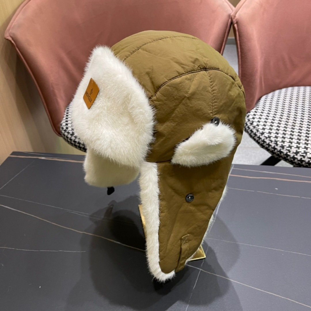  moncler蒙口新款冬加绒保暖护耳雷锋女士棉帽冬天防风寒套头帽子滑雪东北加厚骑行帽