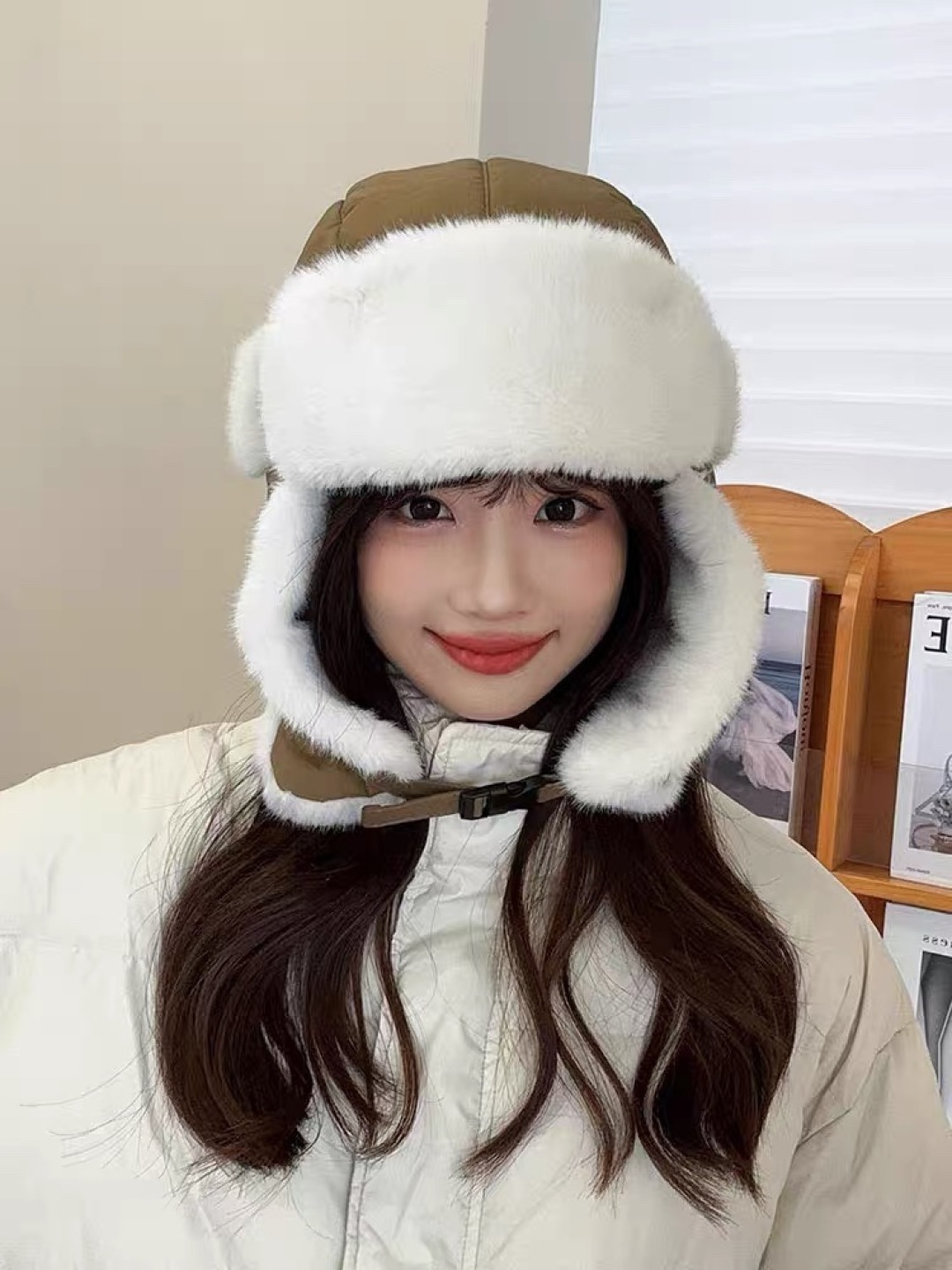  moncler蒙口新款冬加绒保暖护耳雷锋女士棉帽冬天防风寒套头帽子滑雪东北加厚骑行帽