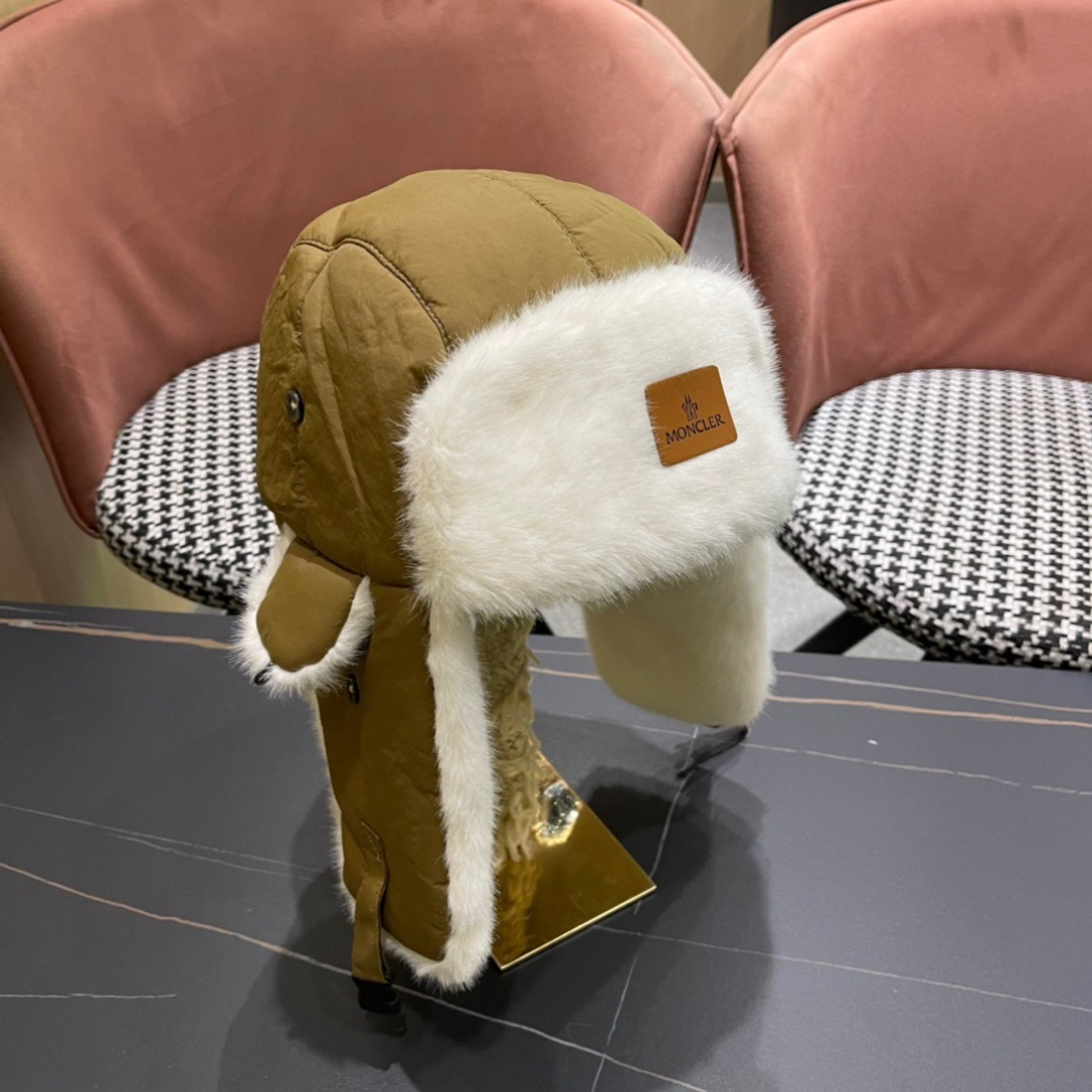  moncler蒙口新款冬加绒保暖护耳雷锋女士棉帽冬天防风寒套头帽子滑雪东北加厚骑行帽