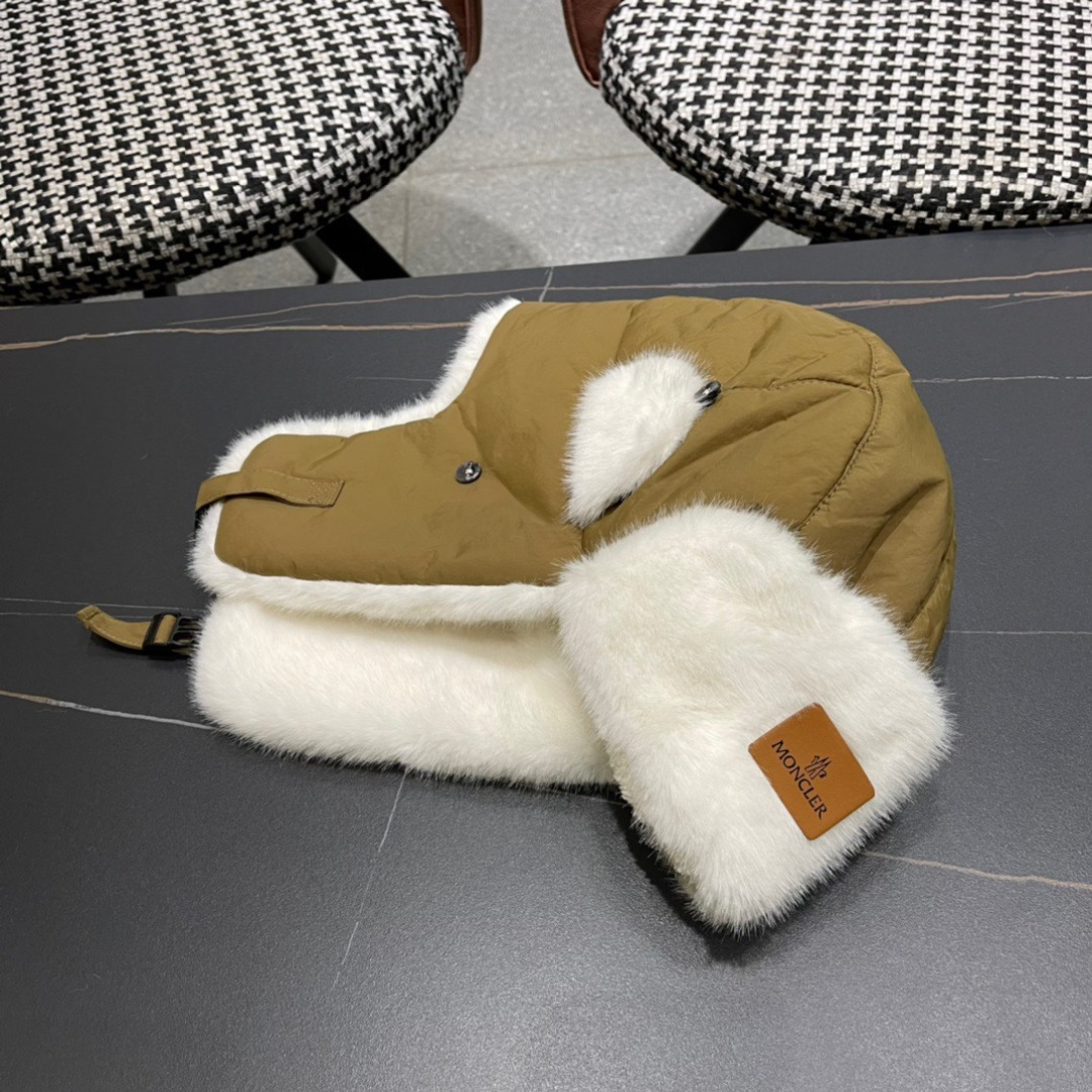  moncler蒙口新款冬加绒保暖护耳雷锋女士棉帽冬天防风寒套头帽子滑雪东北加厚骑行帽