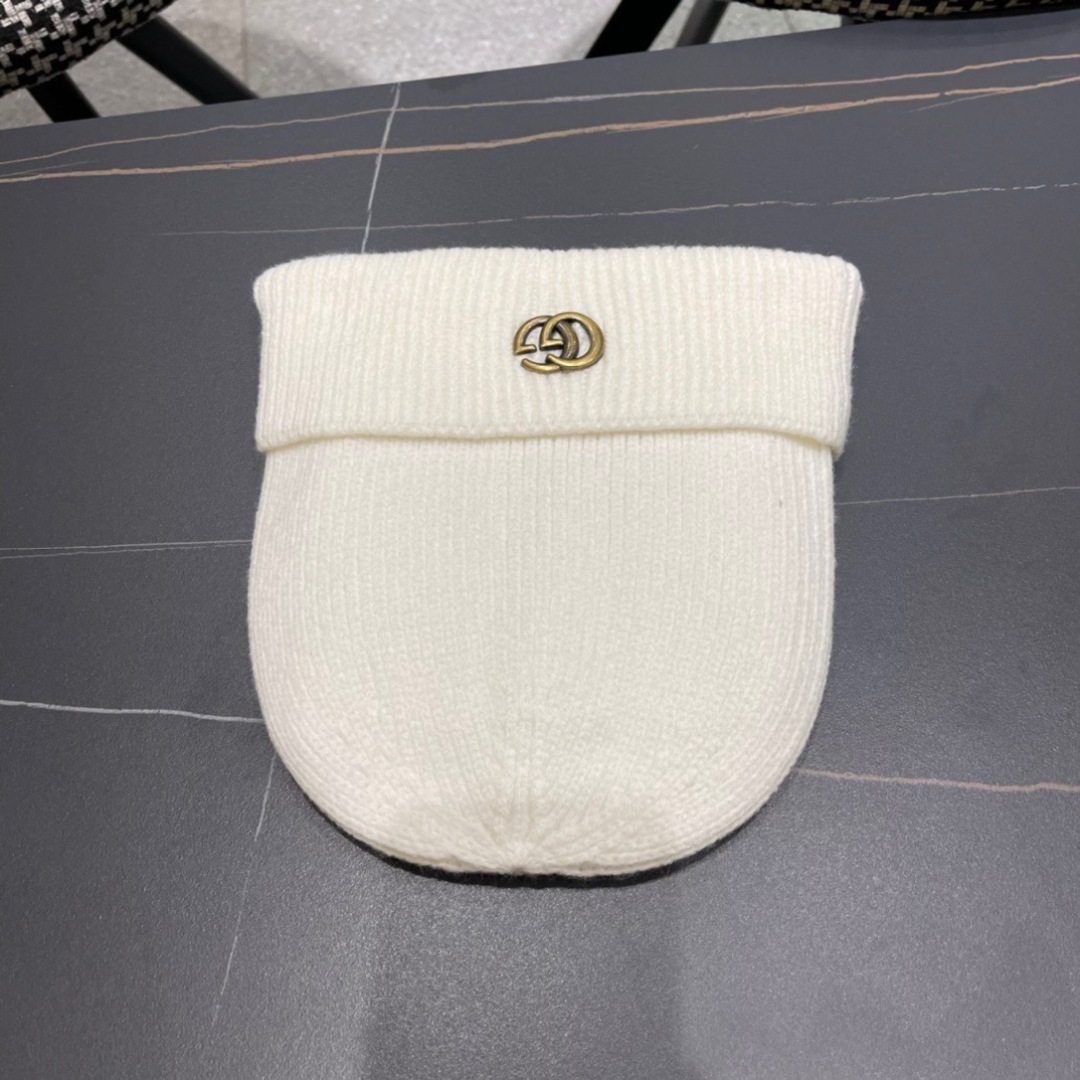  GUCCI古奇 时尚法式羊毛毛线帽子女冬季保暖针织帽潮条纹毛线帽