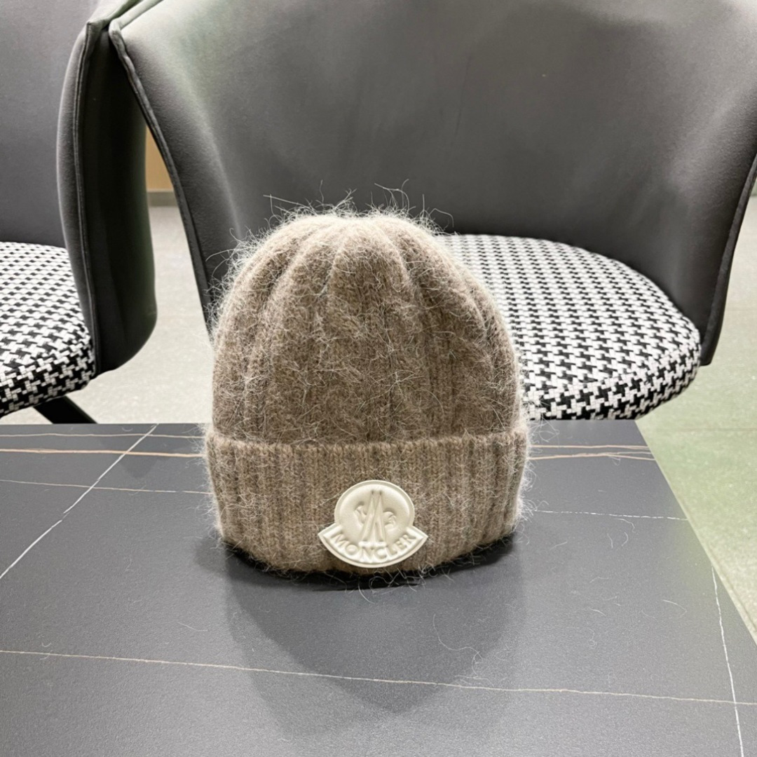 【MONCLER蒙口】2025秋冬新款兔毛韩版毛线帽，出街超好搭配！