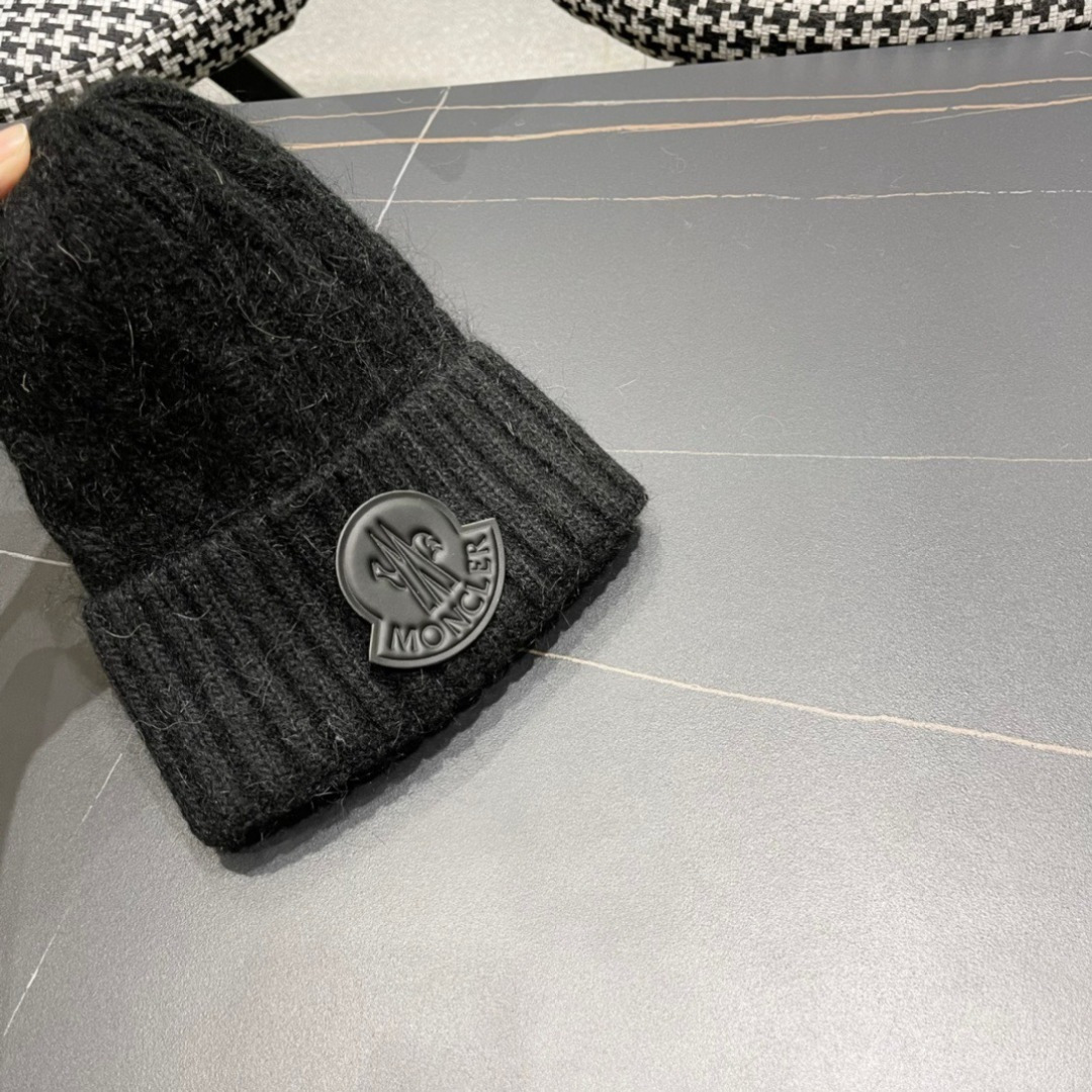 【MONCLER蒙口】2025秋冬新款兔毛韩版毛线帽，出街超好搭配！