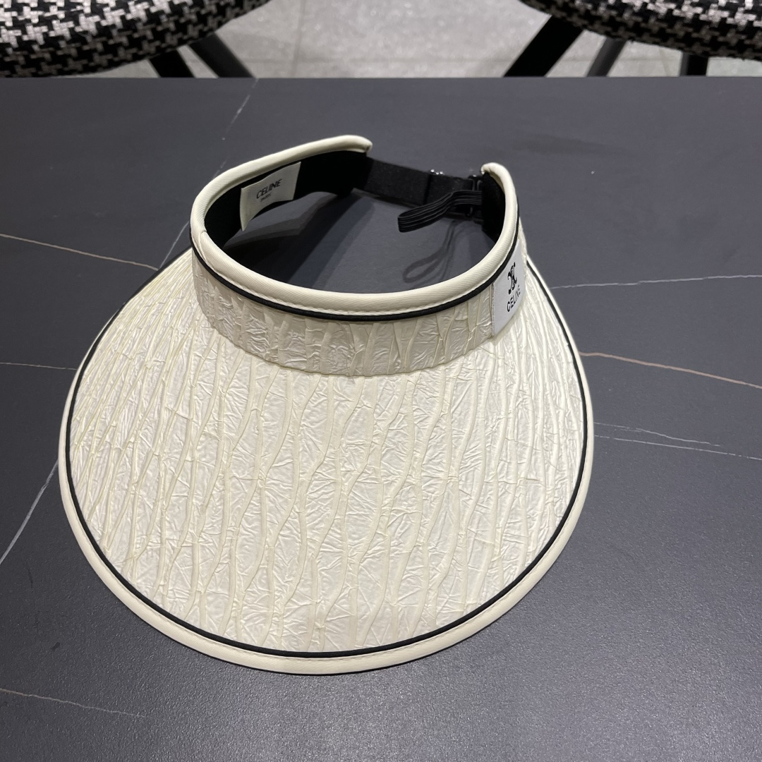  Celine赛琳 空顶防晒帽子女夏季遮脸防紫外线遮阳帽骑车大帽檐2025新款太阳帽