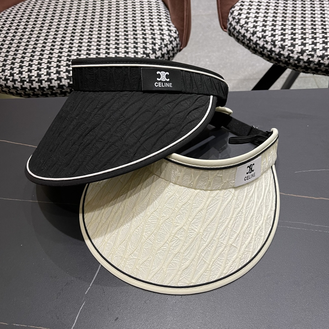  Celine赛琳 空顶防晒帽子女夏季遮脸防紫外线遮阳帽骑车大帽檐2025新款太阳帽