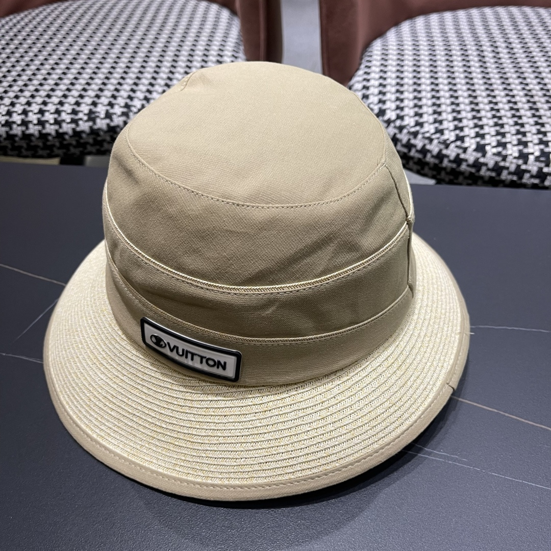 Lv 路易威登新 2025新款渔夫帽女春秋百搭渔夫帽 盆帽男休闲遮阳帽子潮牌字母