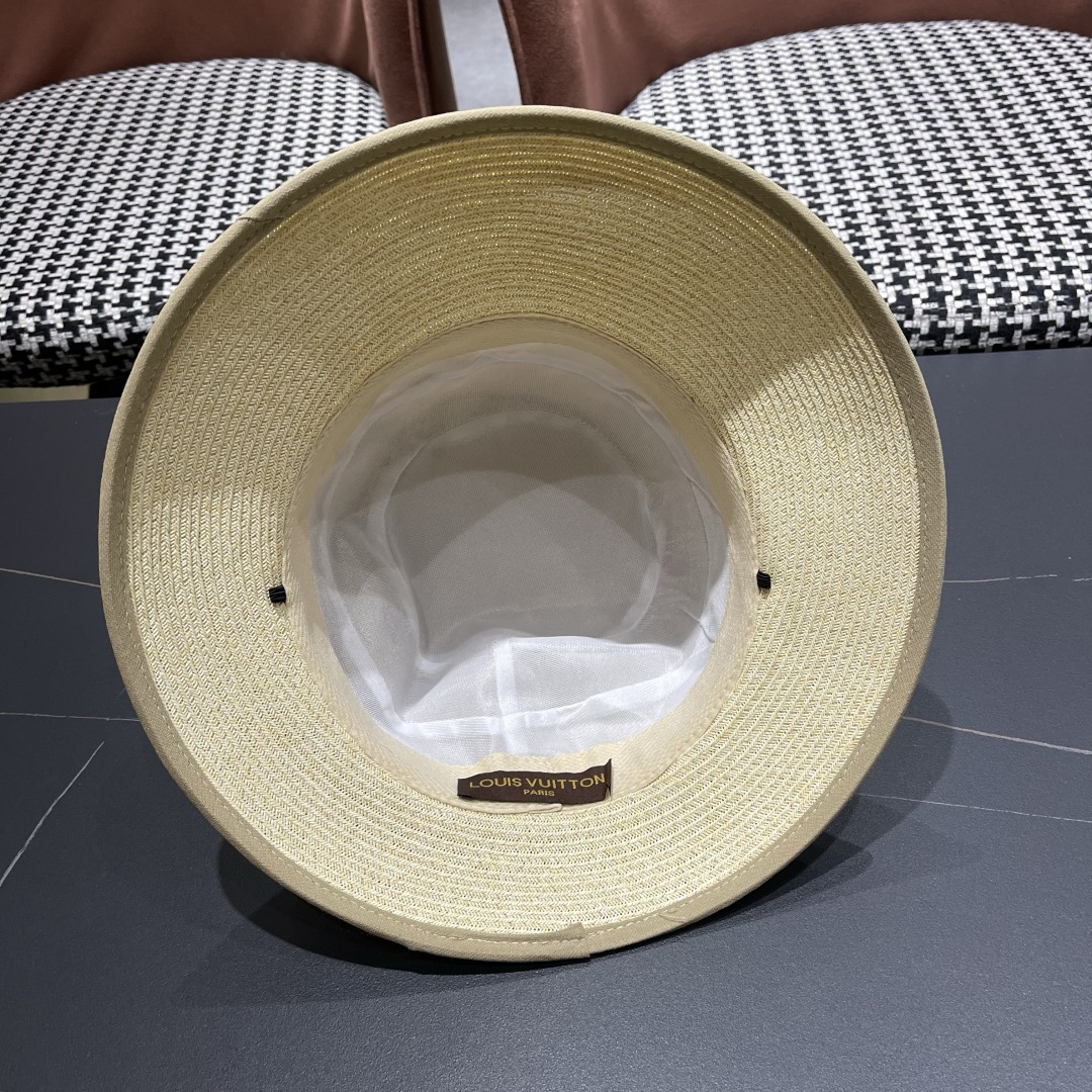 Lv 路易威登新 2025新款渔夫帽女春秋百搭渔夫帽 盆帽男休闲遮阳帽子潮牌字母