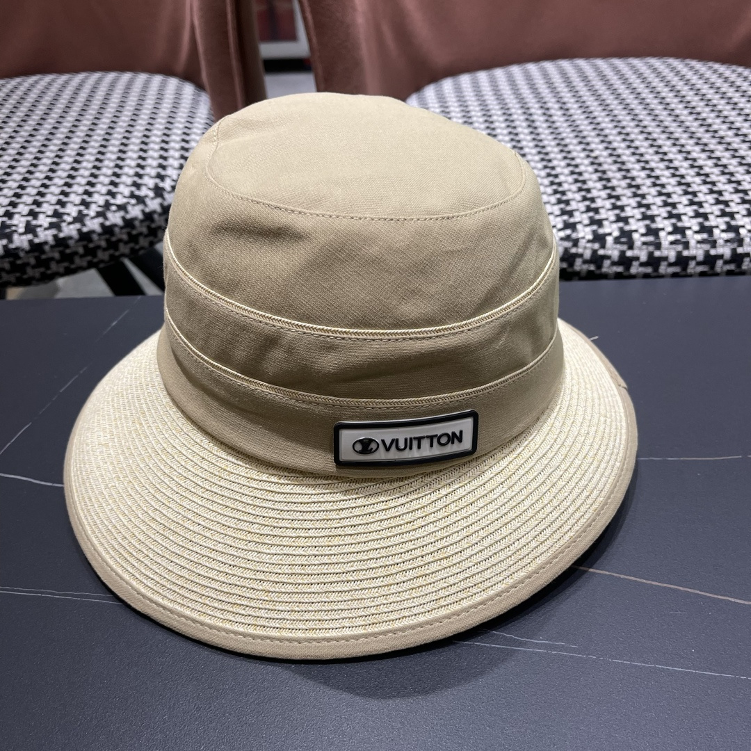 Lv 路易威登新 2025新款渔夫帽女春秋百搭渔夫帽 盆帽男休闲遮阳帽子潮牌字母