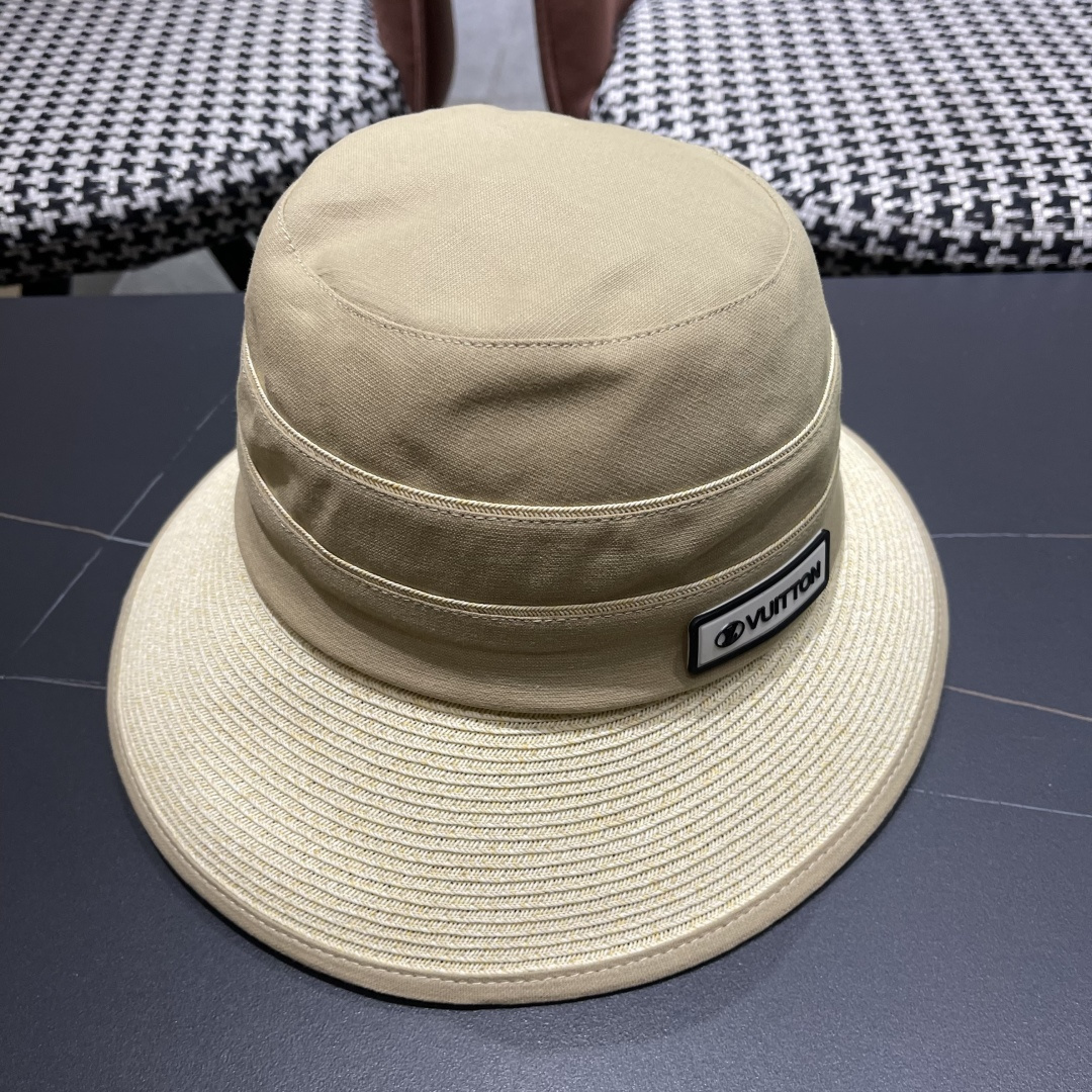 Lv 路易威登新 2025新款渔夫帽女春秋百搭渔夫帽 盆帽男休闲遮阳帽子潮牌字母