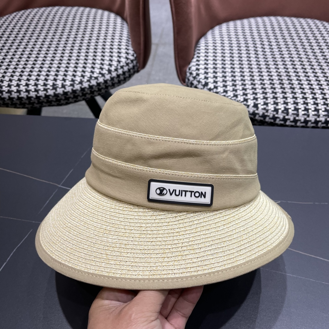 Lv 路易威登新 2025新款渔夫帽女春秋百搭渔夫帽 盆帽男休闲遮阳帽子潮牌字母