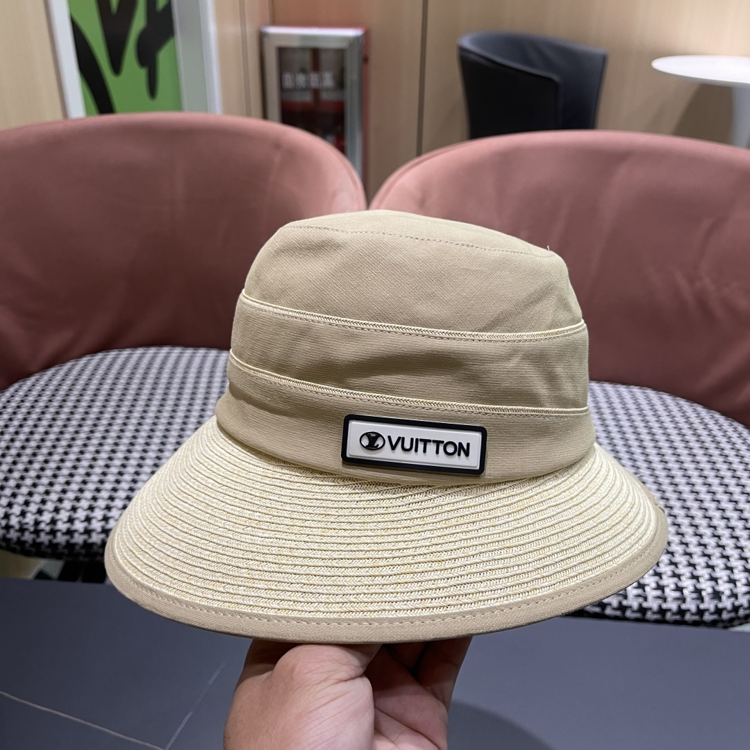 Lv 路易威登新 2025新款渔夫帽女春秋百搭渔夫帽 盆帽男休闲遮阳帽子潮牌字母
