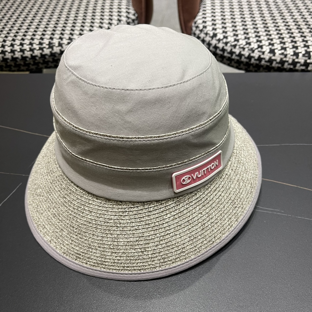 Lv 路易威登新 2025新款渔夫帽女春秋百搭渔夫帽 盆帽男休闲遮阳帽子潮牌字母