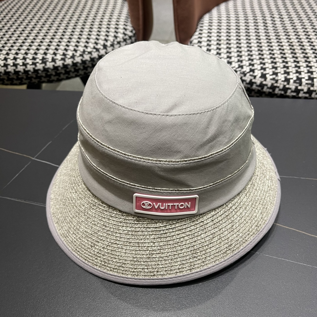 Lv 路易威登新 2025新款渔夫帽女春秋百搭渔夫帽 盆帽男休闲遮阳帽子潮牌字母