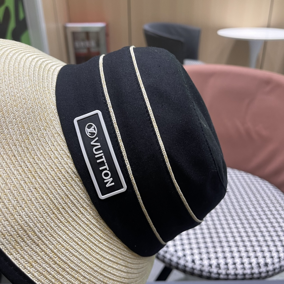 Lv 路易威登新 2025新款渔夫帽女春秋百搭渔夫帽 盆帽男休闲遮阳帽子潮牌字母