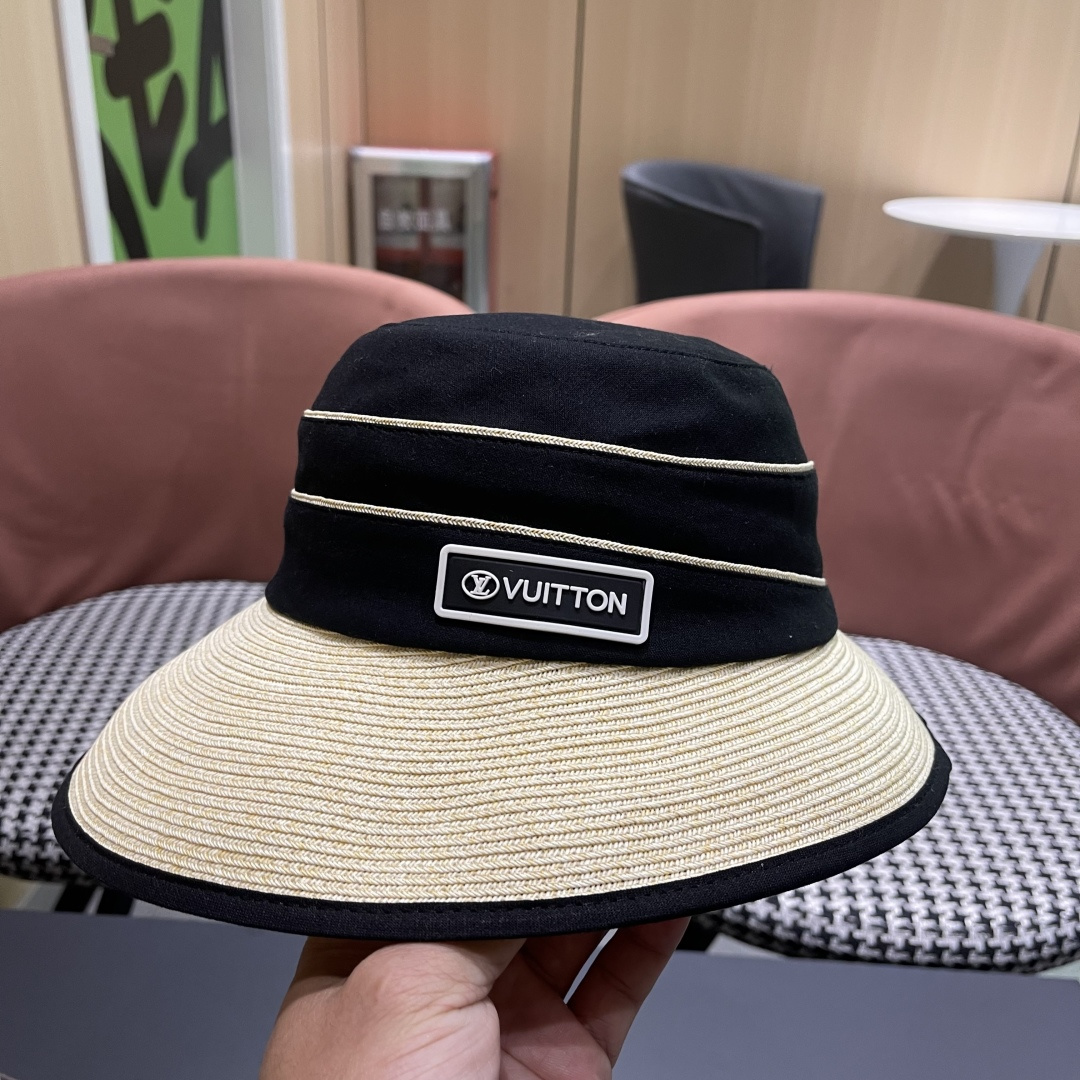 Lv 路易威登新 2025新款渔夫帽女春秋百搭渔夫帽 盆帽男休闲遮阳帽子潮牌字母