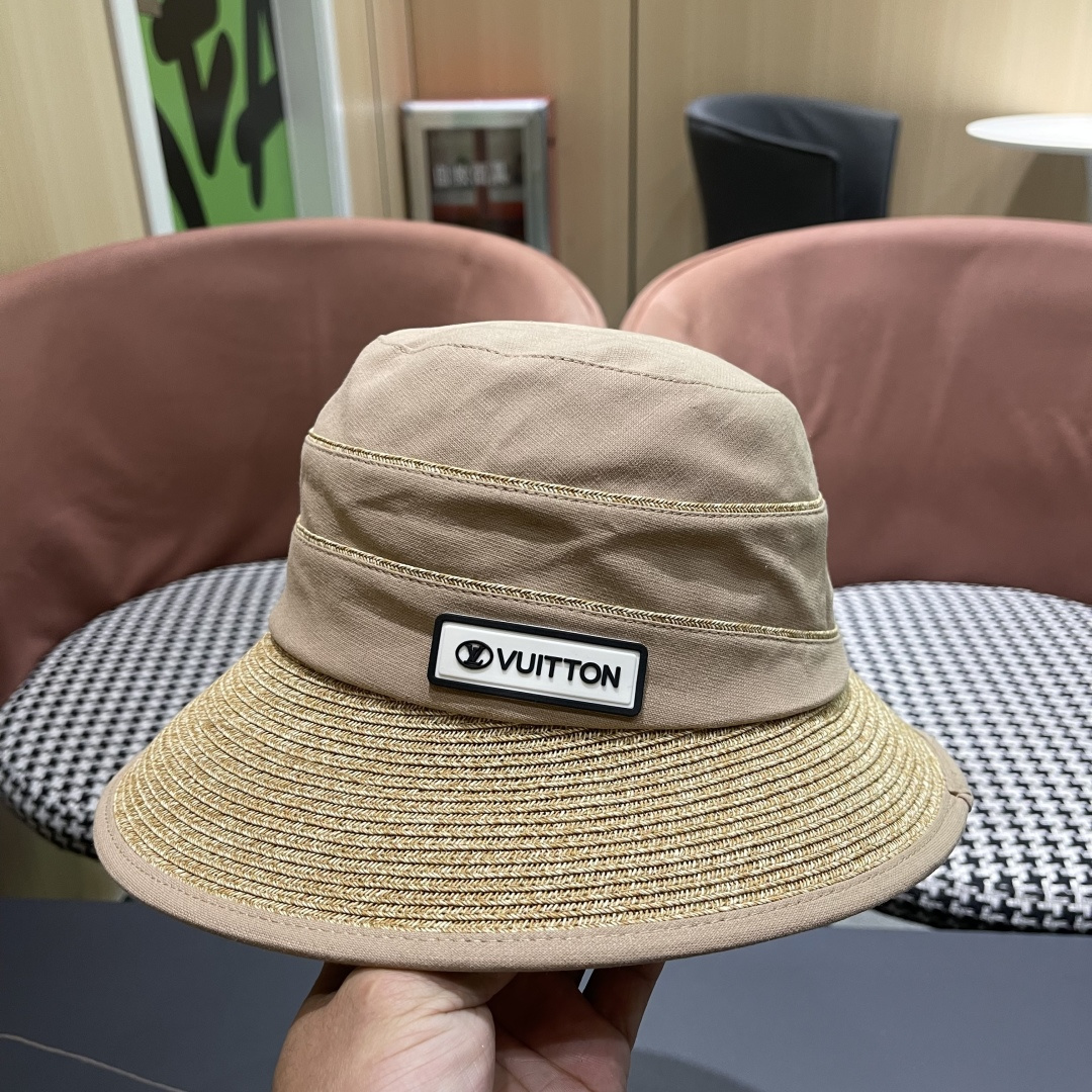 Lv 路易威登新 2025新款渔夫帽女春秋百搭渔夫帽 盆帽男休闲遮阳帽子潮牌字母