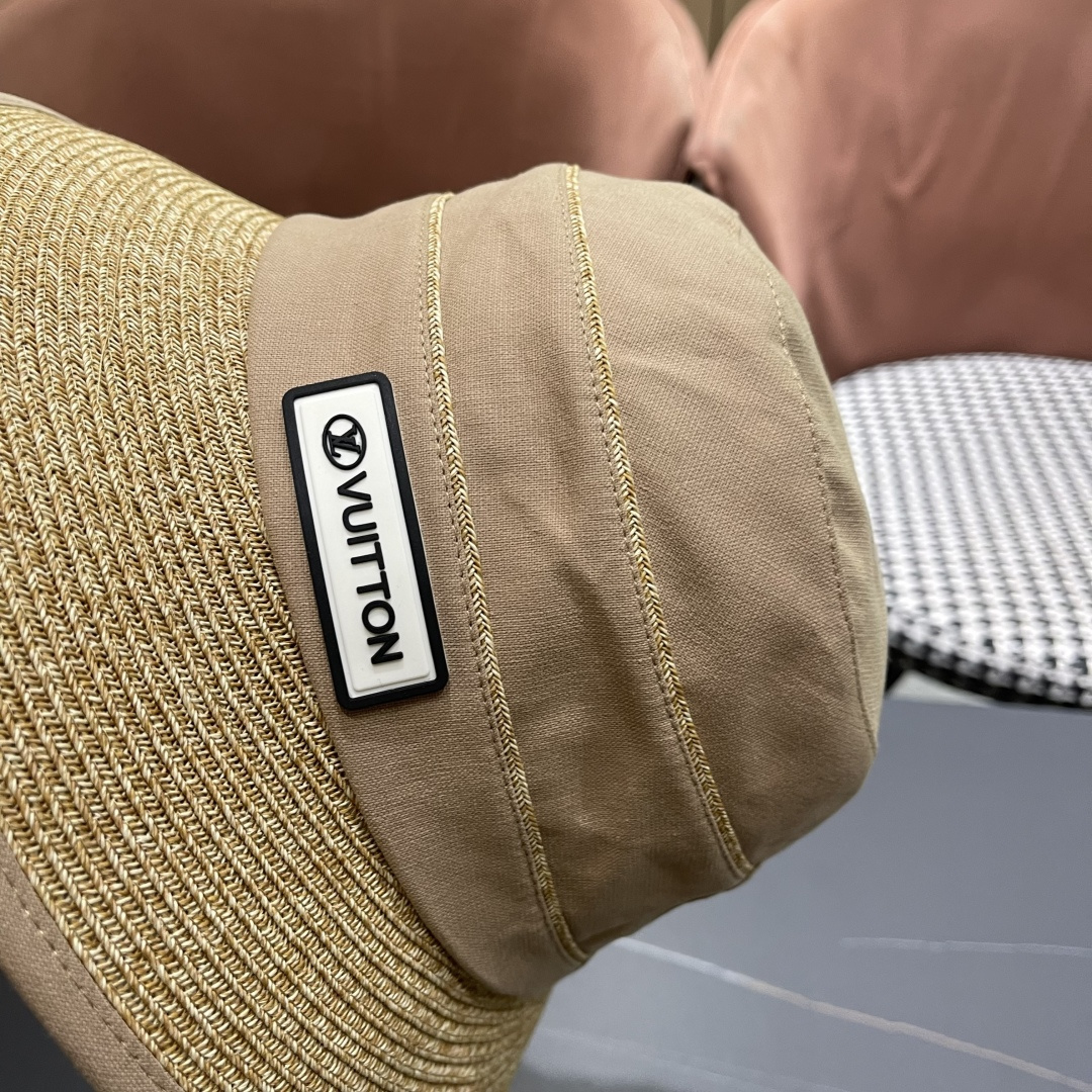 Lv 路易威登新 2025新款渔夫帽女春秋百搭渔夫帽 盆帽男休闲遮阳帽子潮牌字母